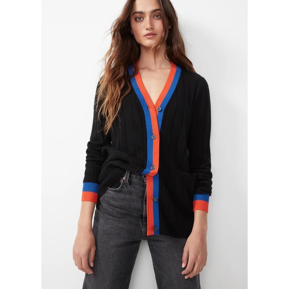 Kule The Sinclair Cashmere Button Cardigan in Black New with tags - Picture 3 of 13